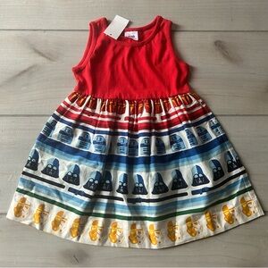 Hanna Andersson Red and Multicolor Star Wars Dress